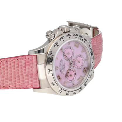 Cosmograph Daytona Beach 40mm 116519 White Gold Pink Mother of Pearl Dial