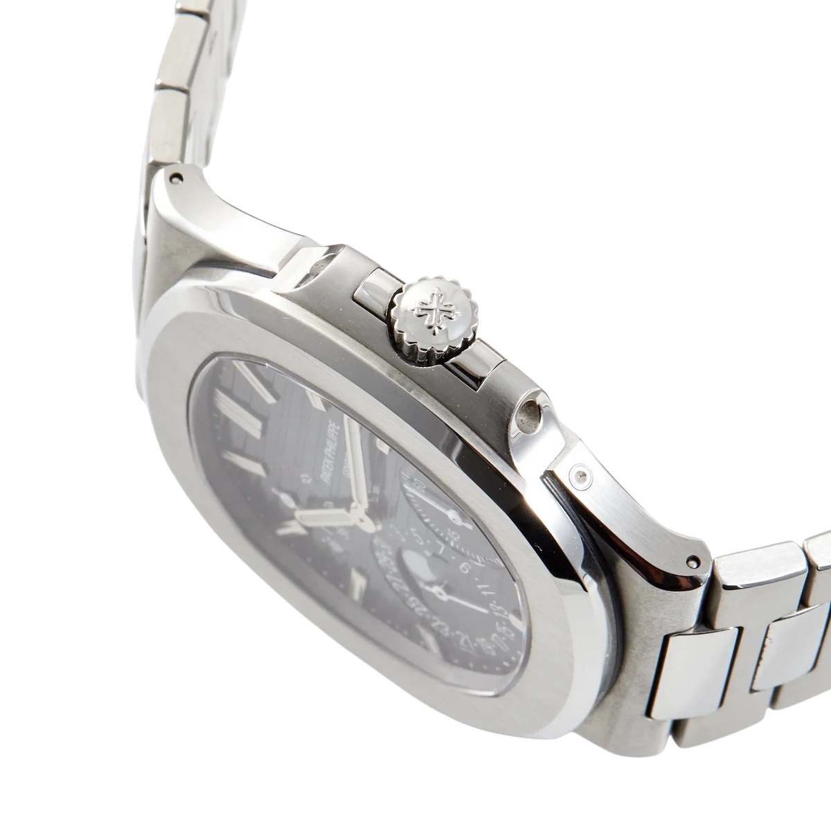Nautilus 40mm 5712/1A-001 Moon Phase Power Reserve Stainless Steel Blue Dial