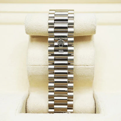 Day-Date 40 228349RBR White Gold Olive Green Dial Diamond Bezel