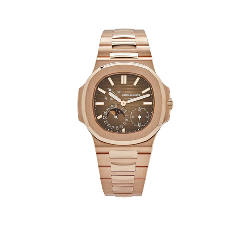 Nautilus 40mm 5712/1R-001 Moon Phase Power Reserve Rose Gold Brown Dial