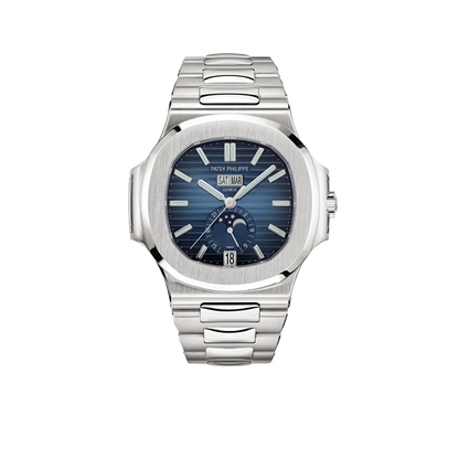 Nautilus 40mm 5726/1A-014 Annual Calendar Moon Phases Stainless Steel Blue Dial