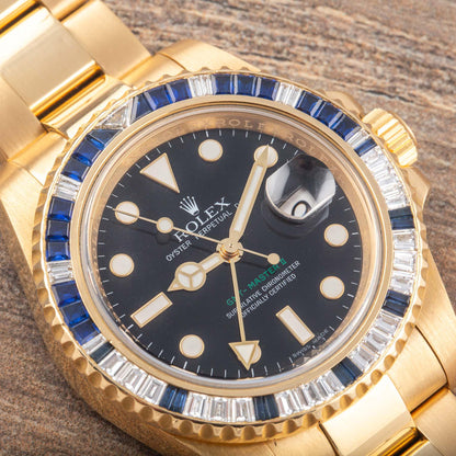 Rolex GMT-Master II 116758SA Yellow Gold Oyster Bracelet 40mm