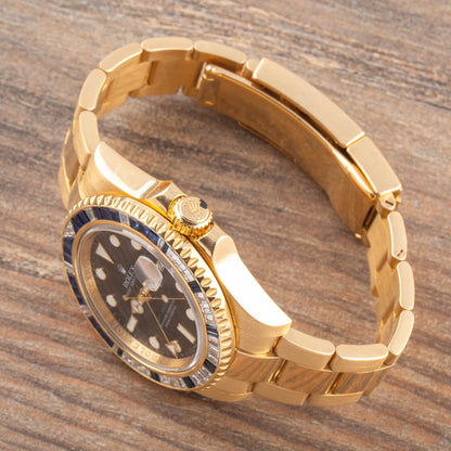 Rolex GMT-Master II 116758SA Yellow Gold Oyster Bracelet 40mm