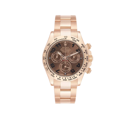 Daytona 40mm Chocolate Brown Dial Rose Gold Mens Watch 116505-0011