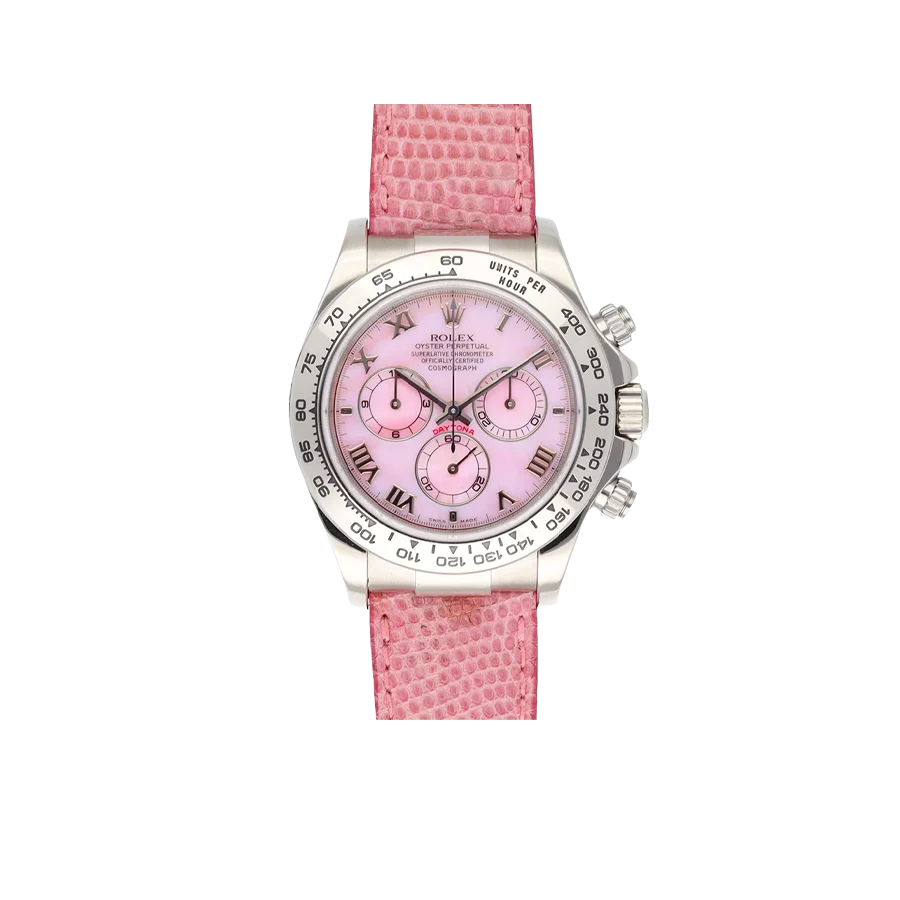 Cosmograph Daytona Beach 40mm 116519 White Gold Pink Mother of Pearl Dial
