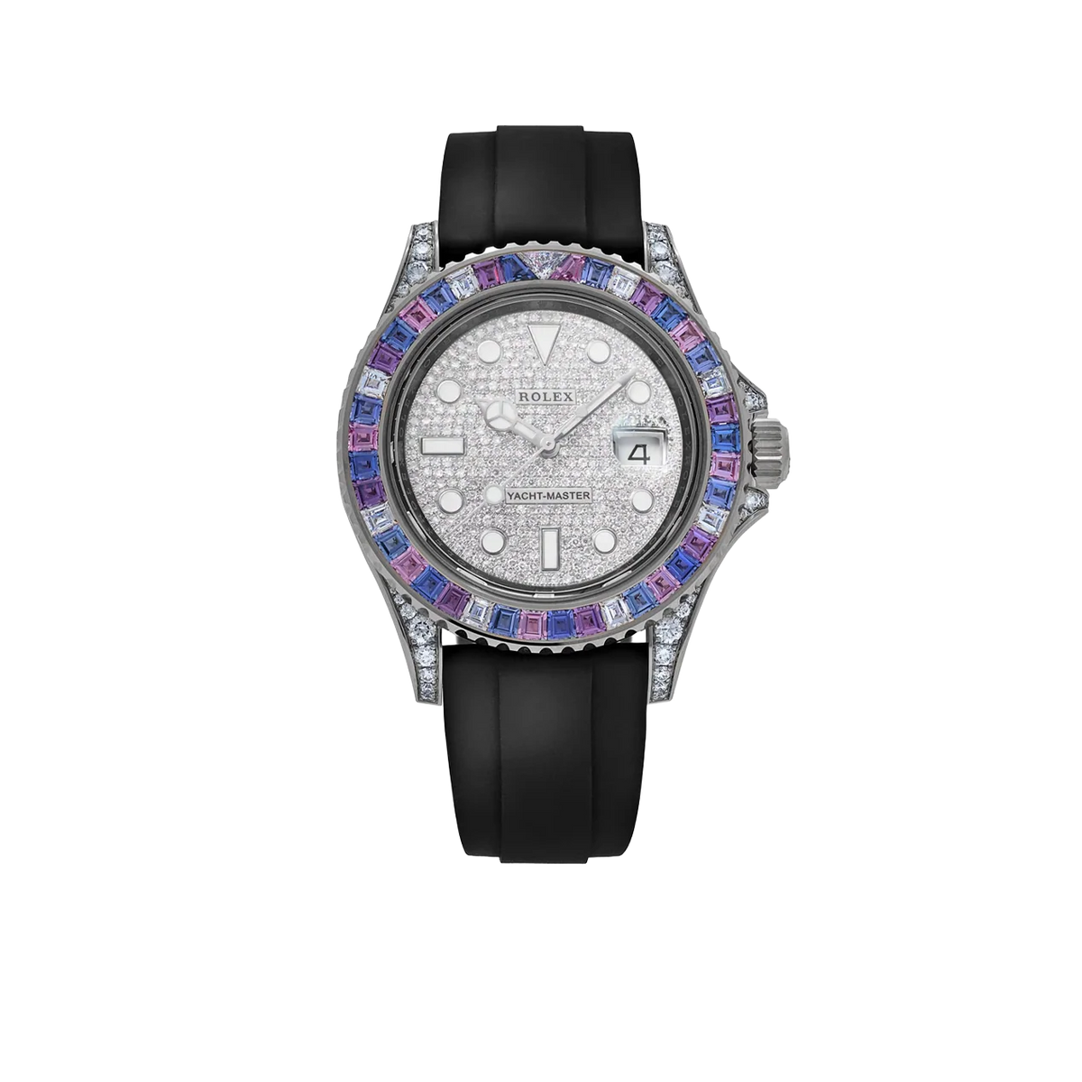 Yacht-Master Cotton Candy 40mm Paved Diamonds White Gold Oysterflex 126679SABR
