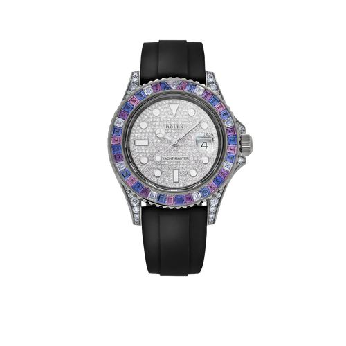 Yacht-Master Cotton Candy 40mm Paved Diamonds White Gold Oysterflex 126679SABR