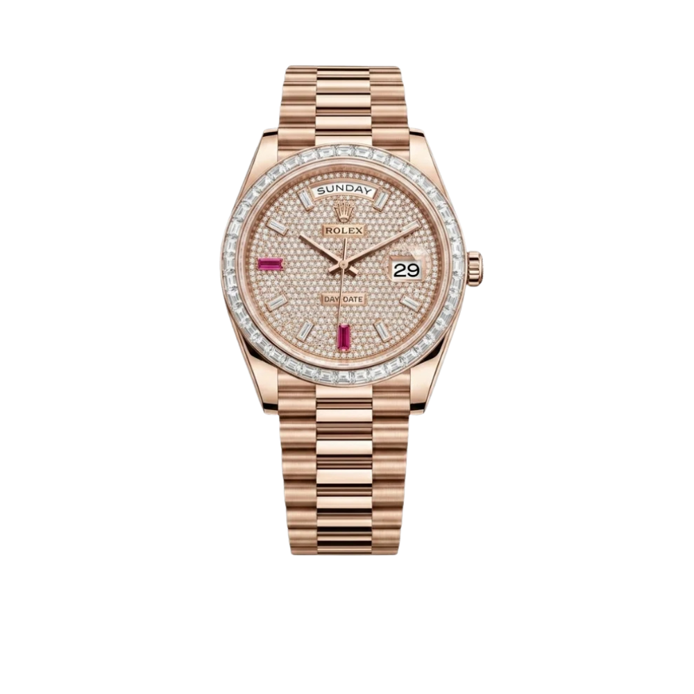Day-Date 40mm Diamond Paved Ruby Dial
