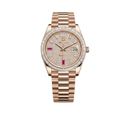 Day-Date 40mm Diamond Paved Ruby Dial