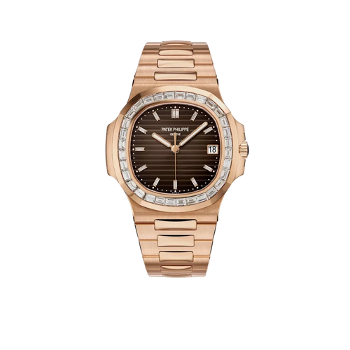 Nautilus Joaillerie 40mm 5723/1R-010 Rose Gold Brown Dial Diamond Bezel