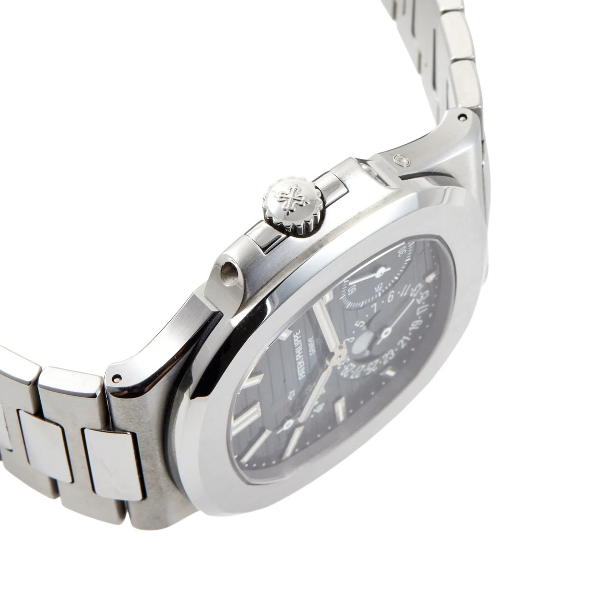 Nautilus 40mm 5712/1A-001 Moon Phase Power Reserve Stainless Steel Blue Dial