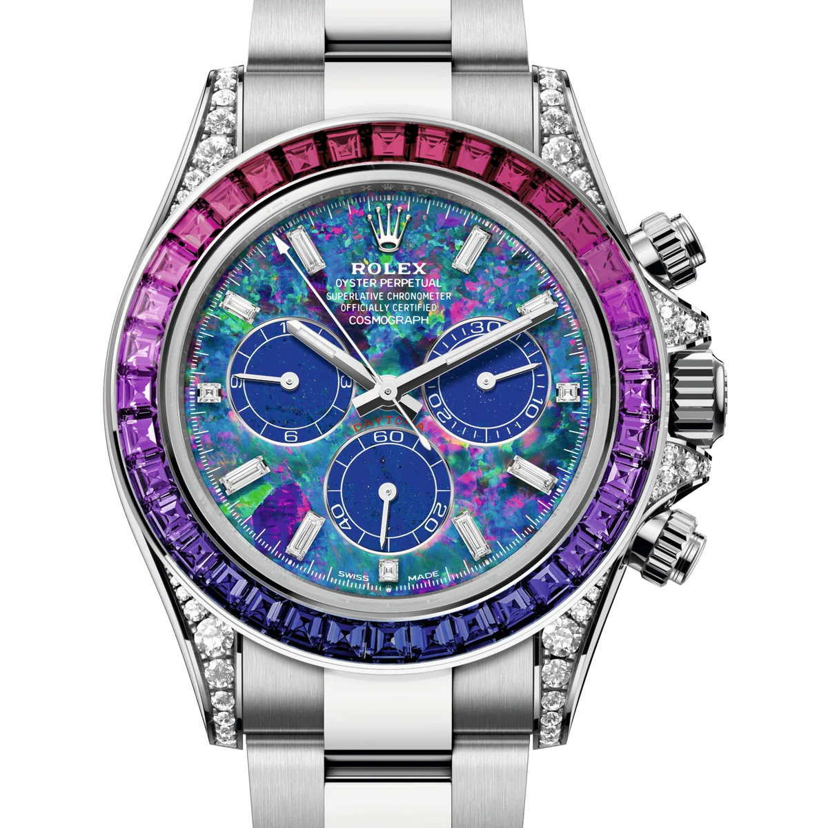 Cosmograph Daytona 'Winter' Opal Dial Sapphires Benzel White Gold Ref.126596 SABV