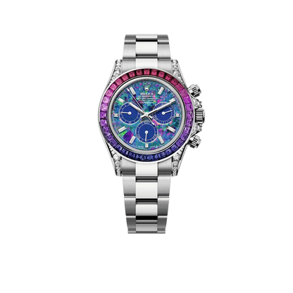Cosmograph Daytona 'Winter' Opal Dial Sapphires Benzel White Gold Ref.126596 SABV