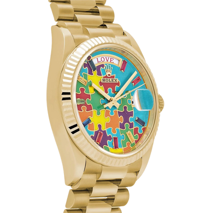 Day-Date 36 128238 'Emoji Puzzle' Yellow Gold
