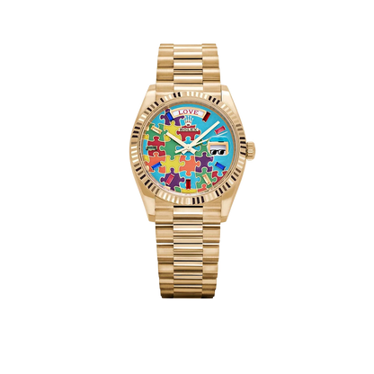 Day-Date 36 128238 'Emoji Puzzle' Yellow Gold