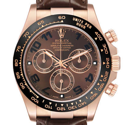 Rolex Daytona 40mm Rose Gold Chocolate Dial Mens Watch 116515